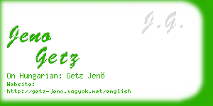 jeno getz business card